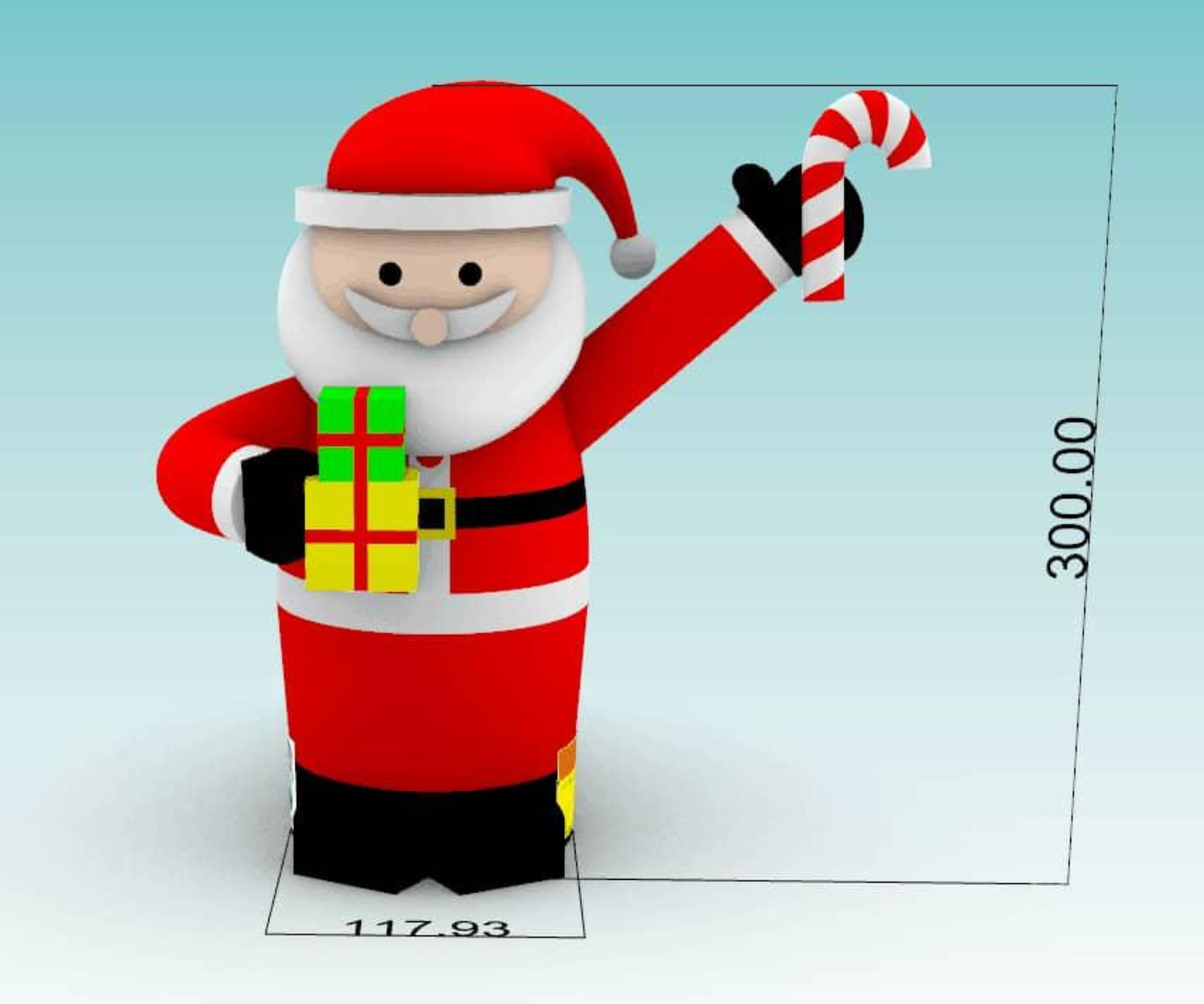 Père Noel gonflable