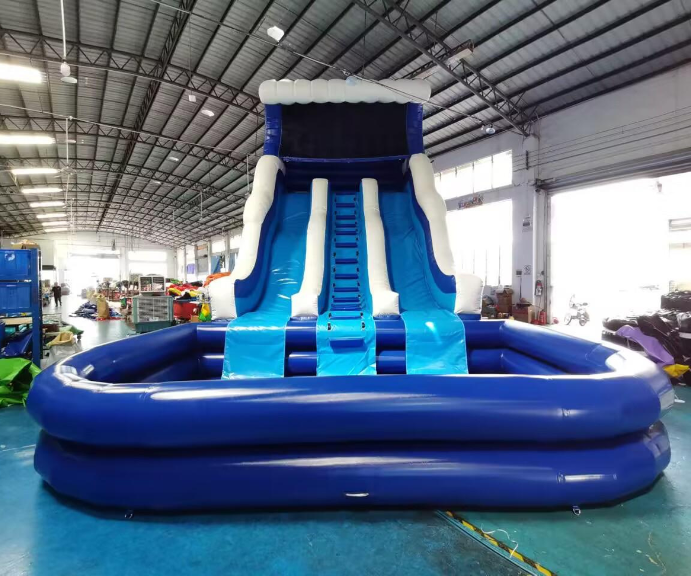 Toboggan gonflable aqua land 01